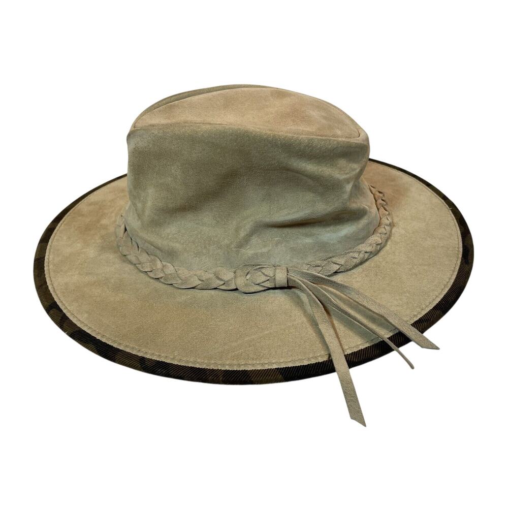 M Goorin Bros Grenadier Suede Bucket Hat Beige Made in USA Sporting Goods